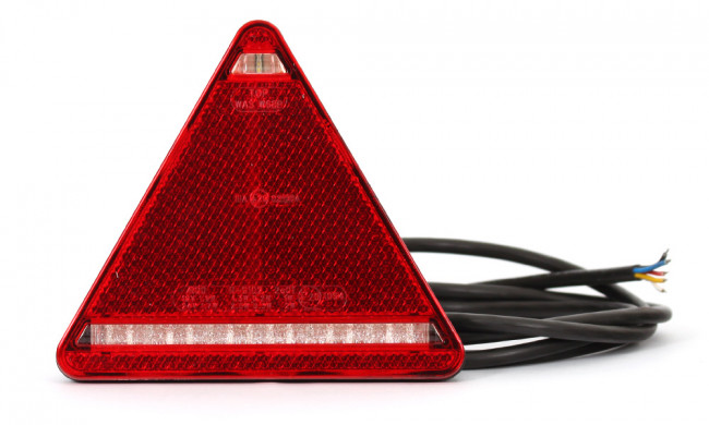 Фонарь задний треугольник левый LED (12-24V) с противотуманным светом W68
