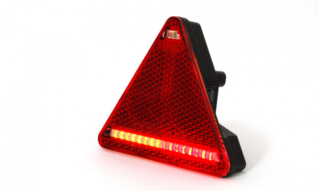 Фонарь задний треугольник левый LED (12-24V) с противотуманным светом W68