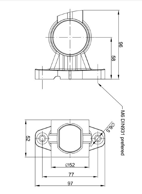 Габаритный светодиодный 3-функциональный фонарь FT-140 A P (правый)