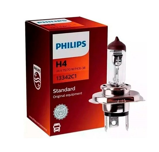 Лампа H4 24V- 75/70W (P43t) Standard Philips