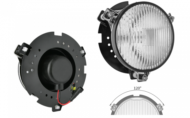 Противотуманная фара RAJD2.46220 D150, тип 120°, лампа XENON 12V Противотуманная фара RAJD2.46220 D150, тип 120°, лампа XENON 12V