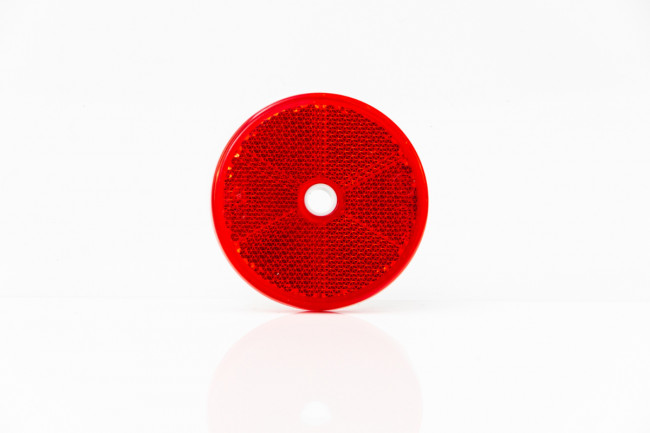 Светоотражатель с отверстием d60 mm DOB-033 C красный