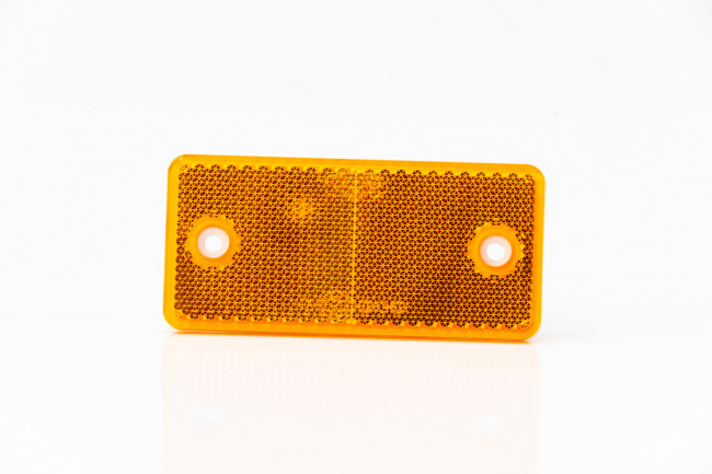 Светоотражатель с двумя отверстиями (90x40mm) DOB-034 Z желтый