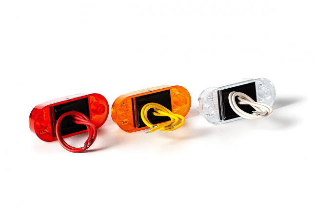 Габаритный светодиодный фонарь FT-062 Z LED желтый 12-36V, провод 0,15м