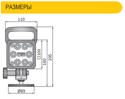 Фара рабочего света LED 2000lm FF 966-LED5F.47995